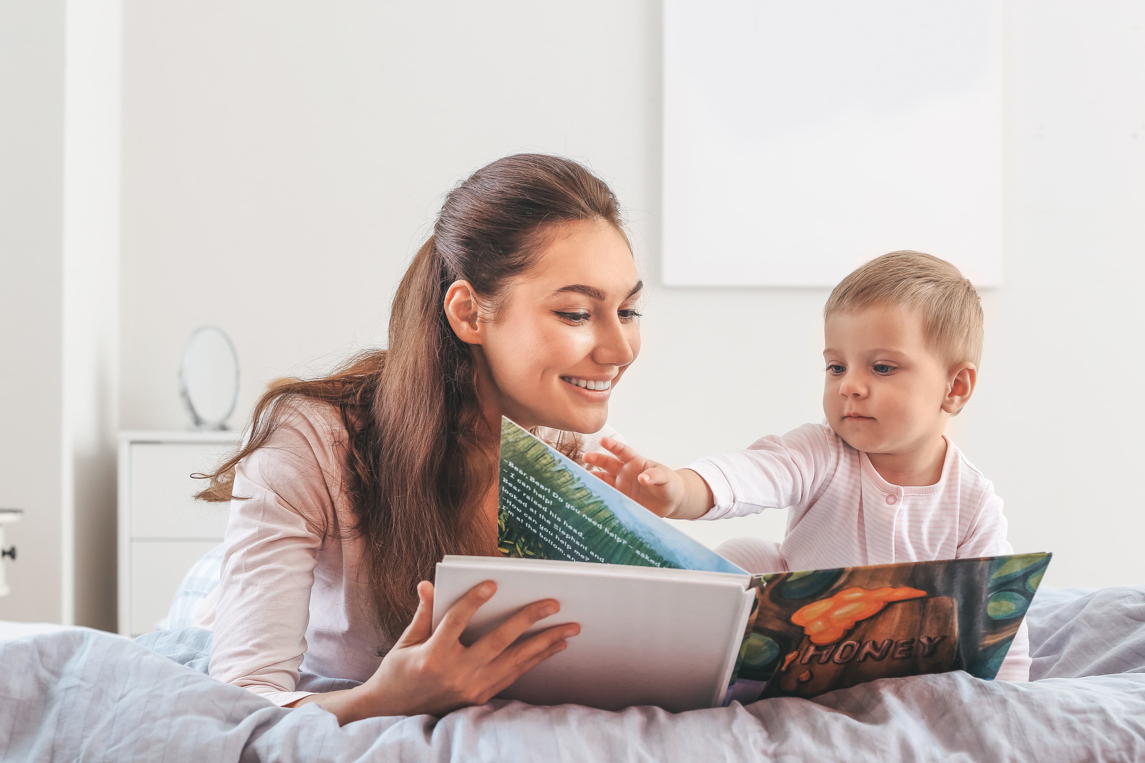 A parent and child learning together